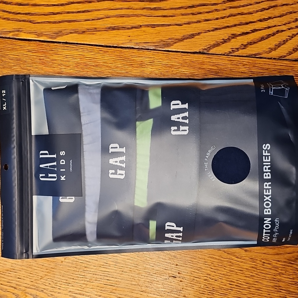 NWT Gap Kids Cotton Boxer Briefs (3-Pack) Size XL/12